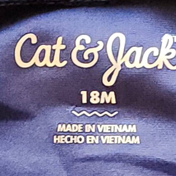 Cat &Jack Girls Red White & Blue Unicorn Swimsuit 18 Months Long Sleeve 2 Pc NWT - Picture 4 of 7